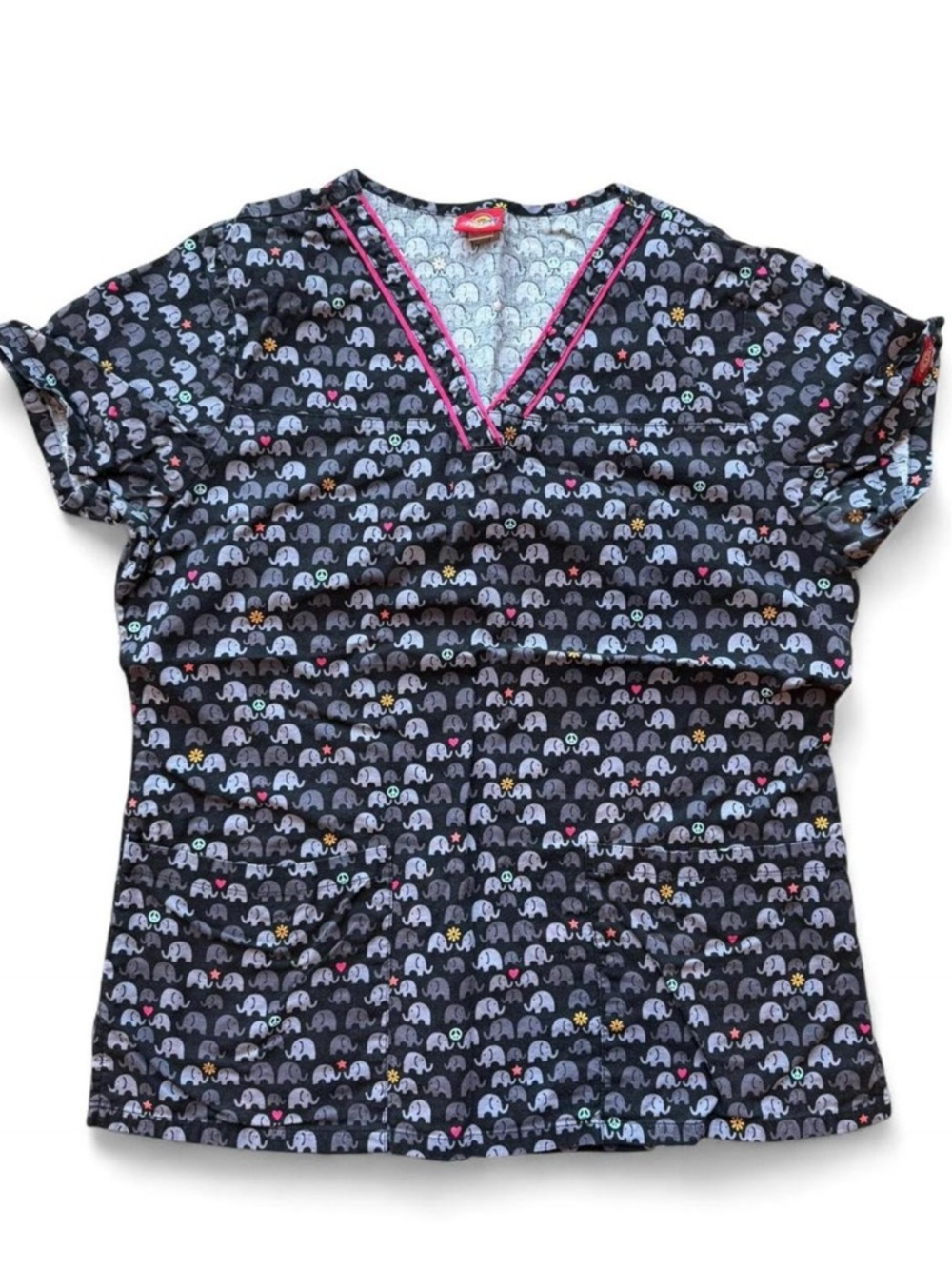 Elephant Dickies Scrub Top Size Med